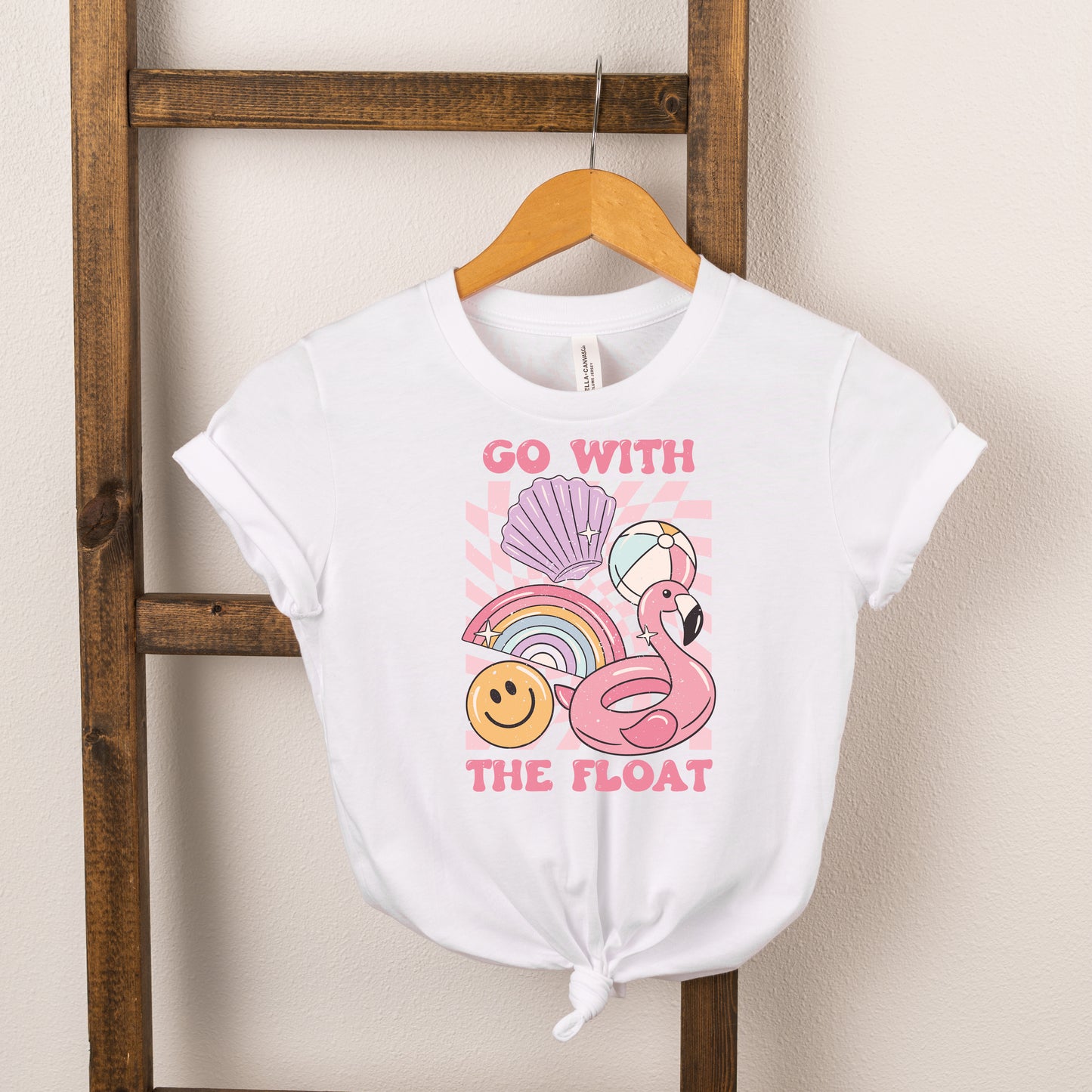 Go With The Float Pink | Toddler Short Sleeve Crew Neck