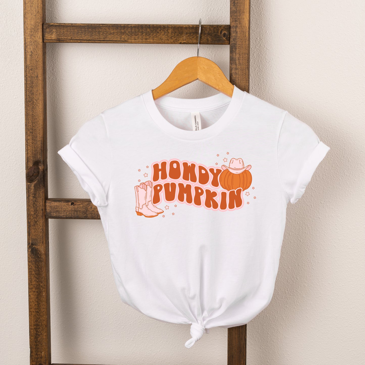 Howdy Pumpkin Boots | Toddler Short Sleeve Crew Neck