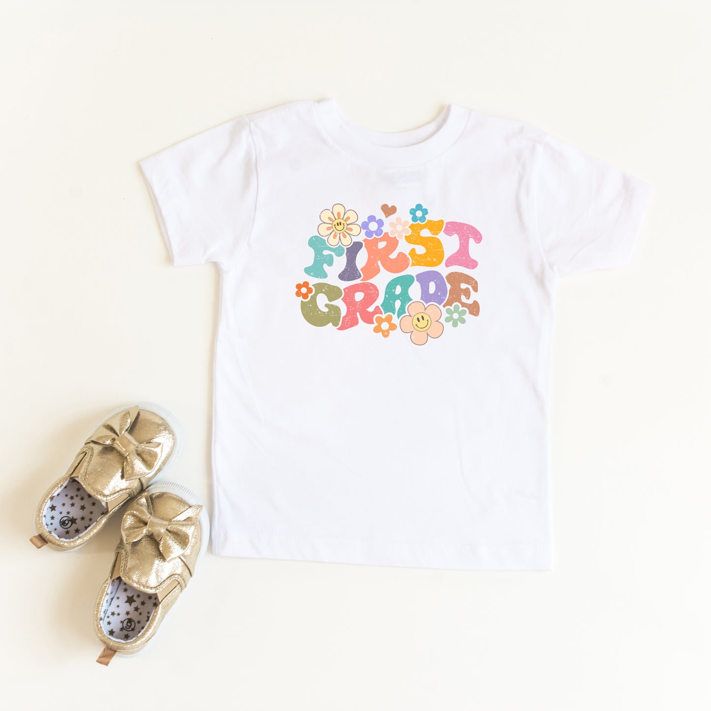 First Grade Flowers | Toddler Graphic Short Sleeve Tee