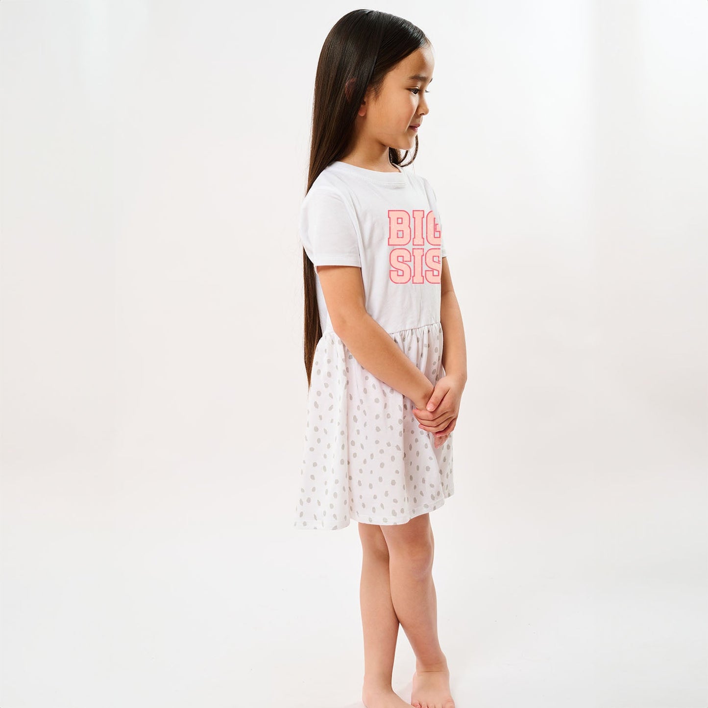 Big Sis Distressed | Toddler Graphic Dress