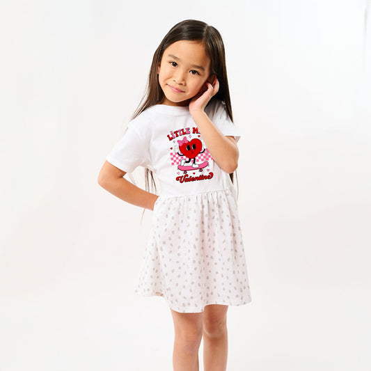 Little Miss Valentine Skateboard | Toddler Graphic Dress