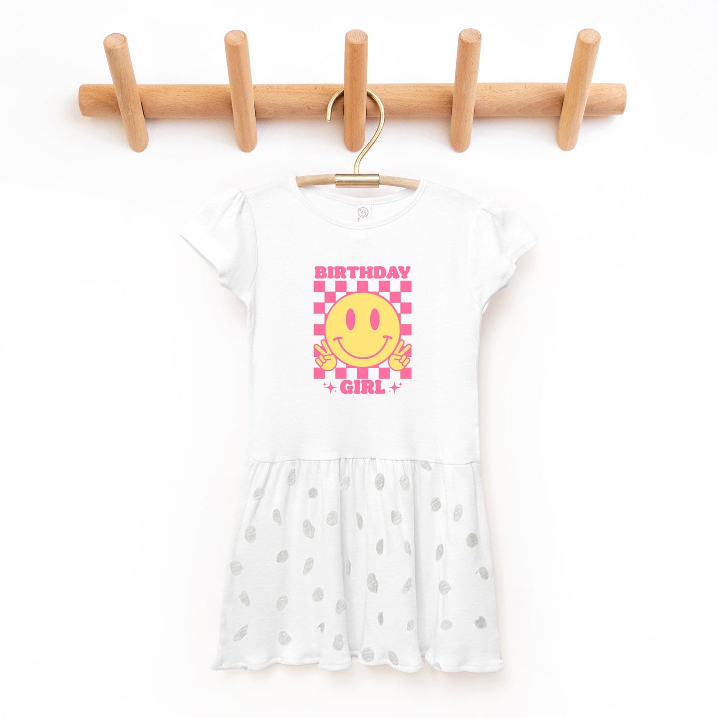 Birthday Girl Checkered | Toddler Graphic Dress