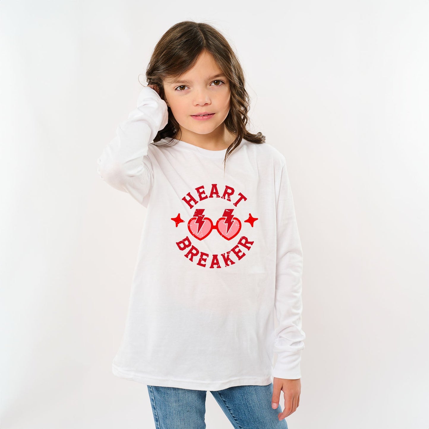 Heart Breaker Sunglasses | Youth Graphic Long Sleeve Tee