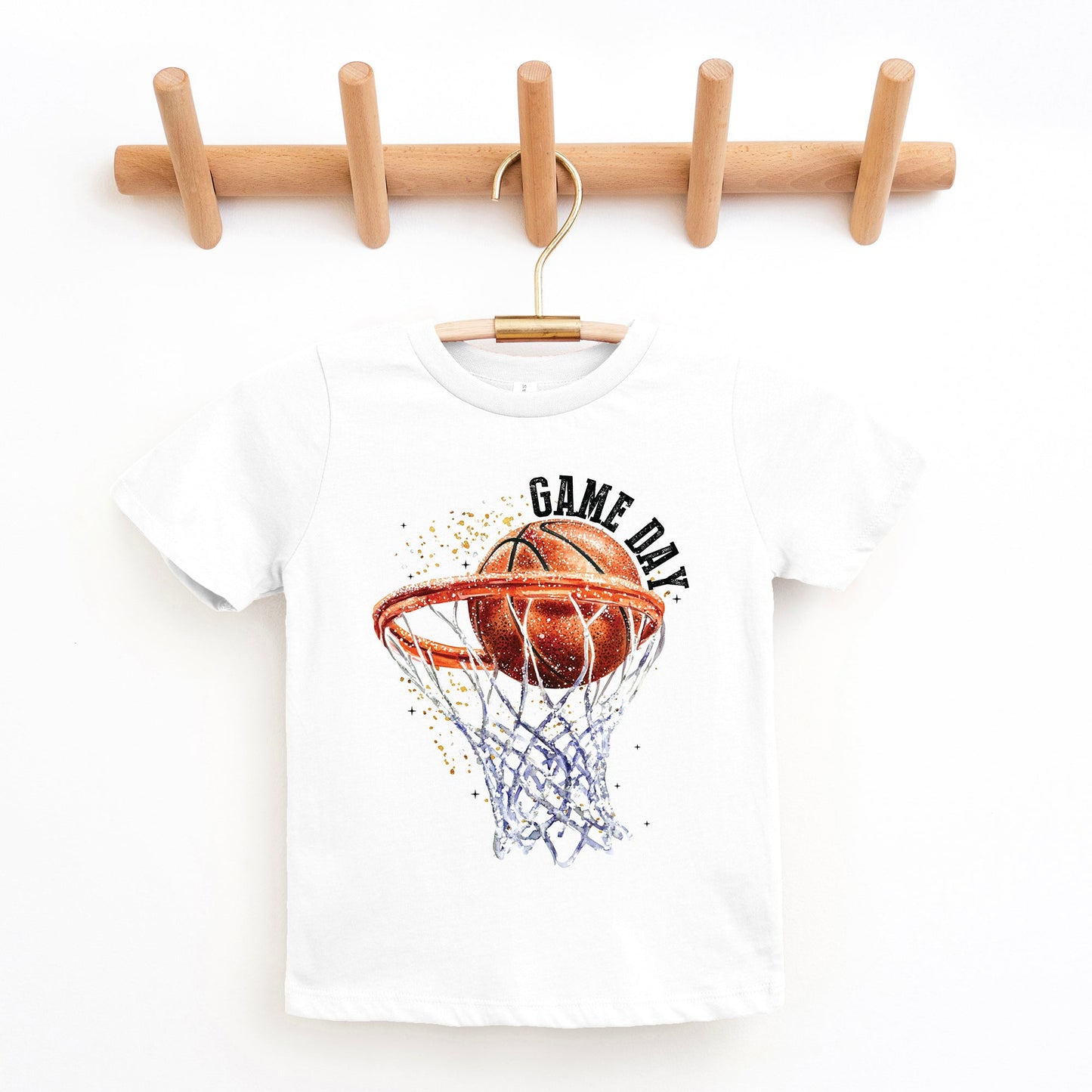 Basketball Game Day Hoop | Youth Graphic Short Sleeve Tee