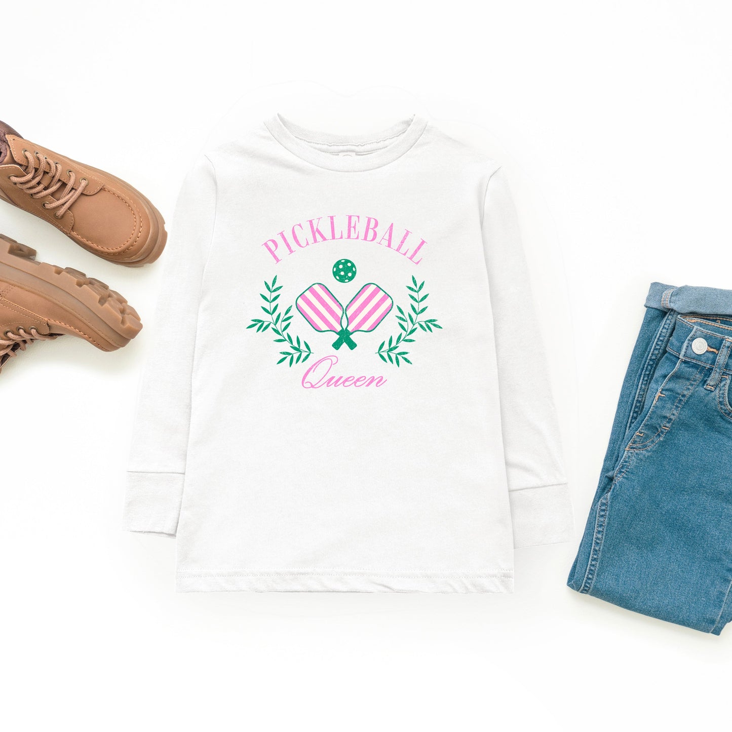 Pickleball Queen | Youth Graphic Long Sleeve Tee