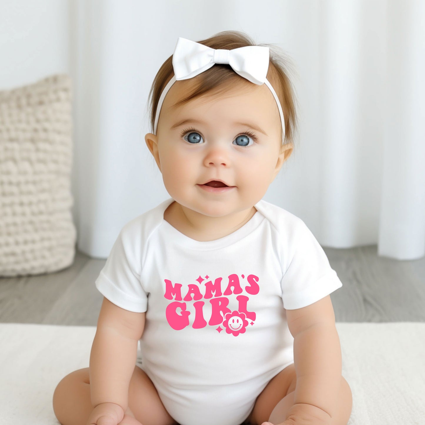 Mama's Girl Flower | Baby Graphic Short Sleeve Onesie