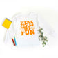 Here Comes The Fun Puff Print | Toddler Graphic Long Sleeve Tee