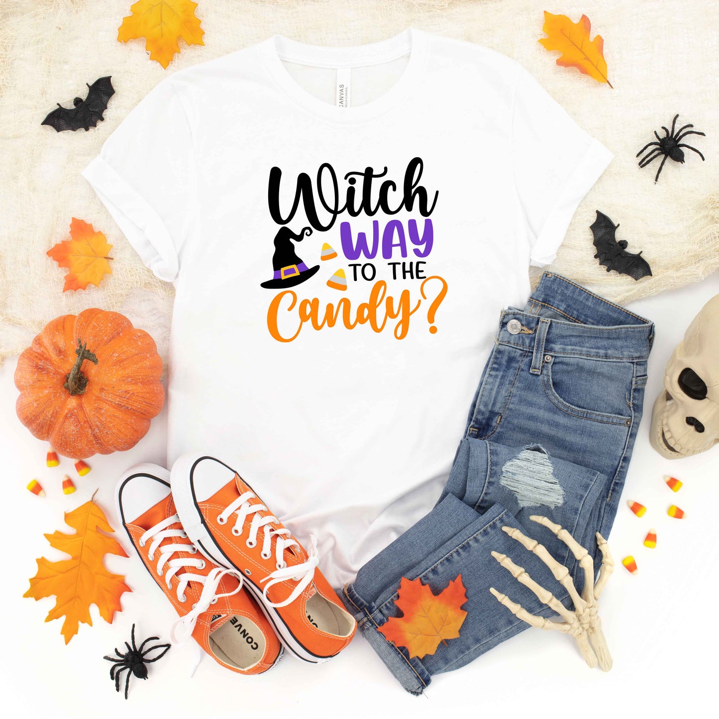 Witch Way To The Candy | Youth Graphic Short Sleeve Tee