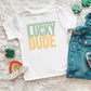 Block Checkered Lucky Dude | Toddler Short Sleeve Crew Neck