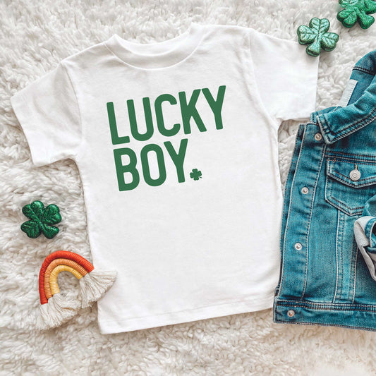 Lucky Boy Bold | Toddler Short Sleeve Crew Neck