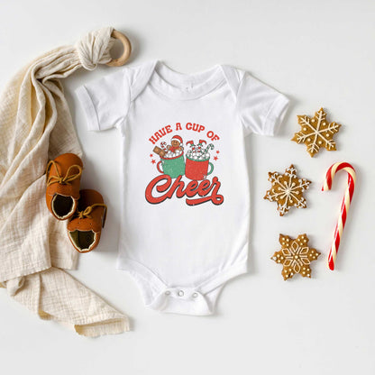 Retro Cup Of Cheer | Baby Graphic Short Sleeve Onesie