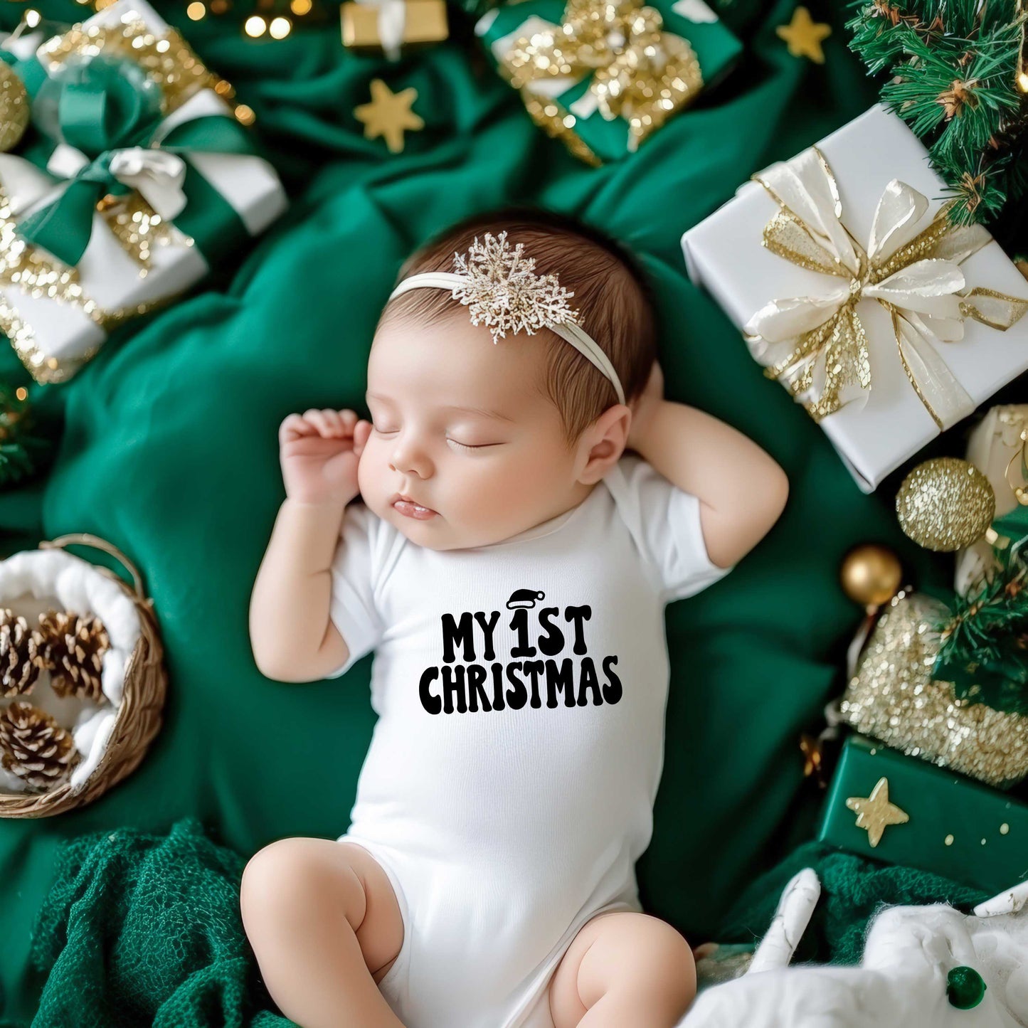 My 1st Christmas | Baby Graphic Short Sleeve Onesie