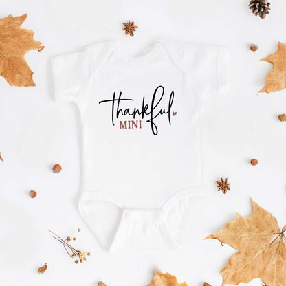 Thankful Mini Heart | Baby Graphic Short Sleeve Onesie