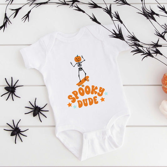 Spooky Dude Skeleton | Baby Graphic Short Sleeve Onesie