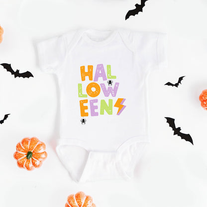 Halloween Lightning Bolt Colorful | Baby Graphic Short Sleeve Onesie