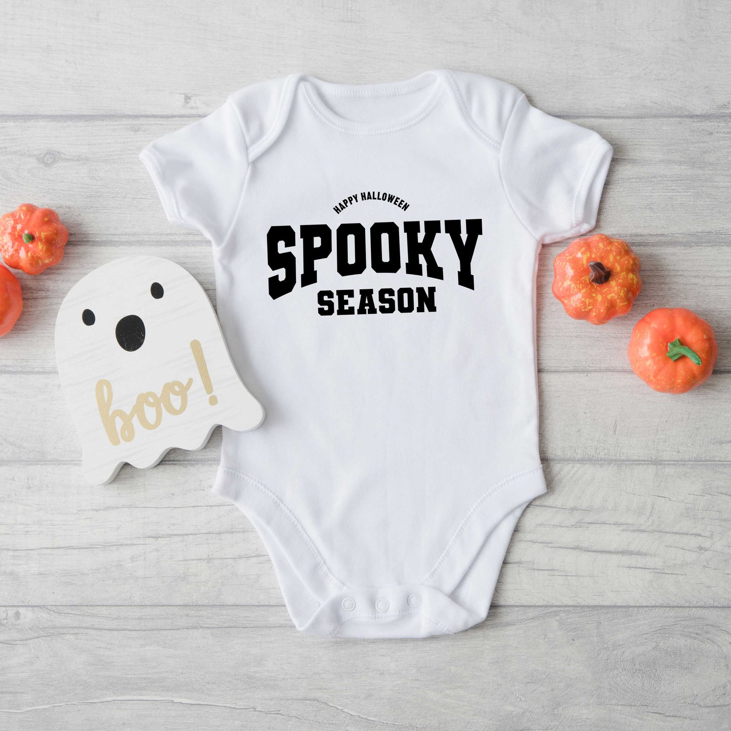 Varsity Spooky Season | Baby Graphic Short Sleeve Onesie