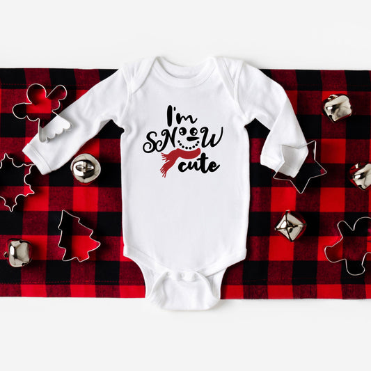 I'm Snow Cute Glitter | Baby Graphic Long Sleeve Onesie