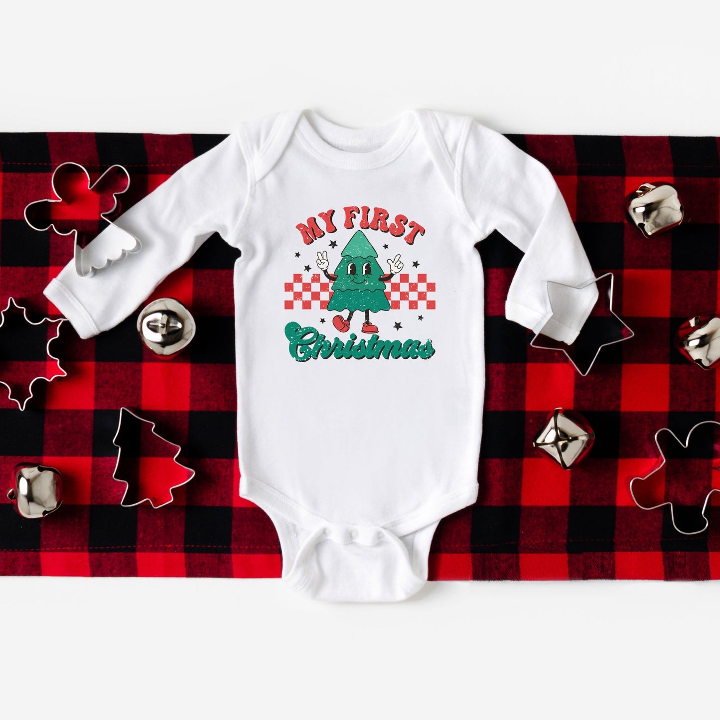 My First Christmas Tree | Baby Graphic Long Sleeve Onesie