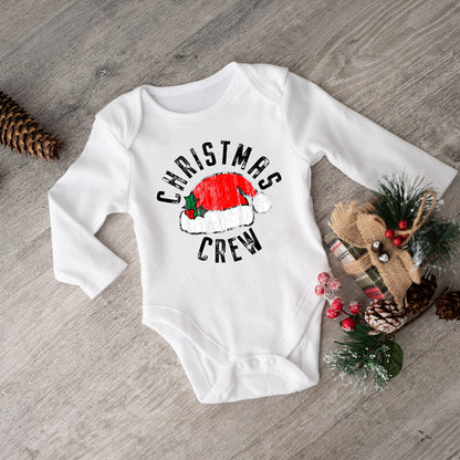Christmas Crew Hat | Baby Graphic Long Sleeve Onesie