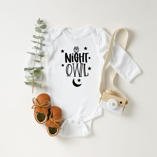 Night Owl | Baby Long Sleeve Onesie