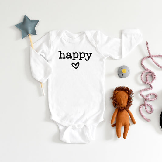 Happy Heart | Baby Long Sleeve Onesie