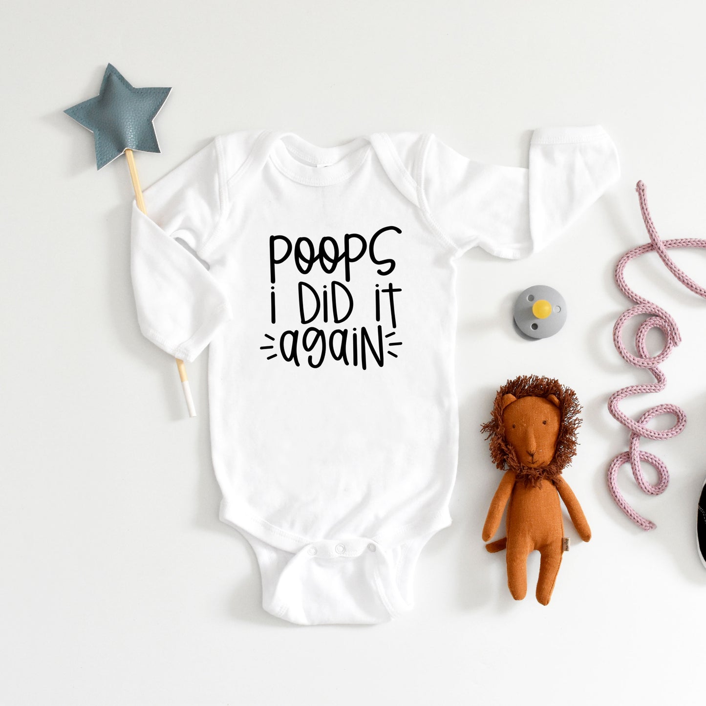 Poops I Did It Again | Baby Long Sleeve Onesie