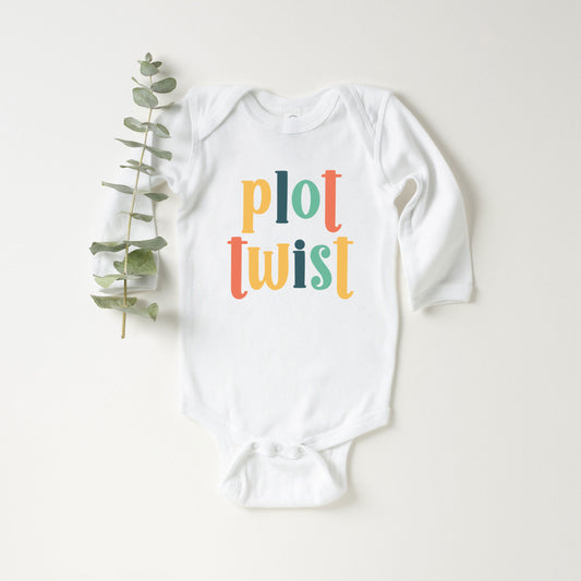 Plot Twist Colorful | Baby Graphic Long Sleeve Onesie