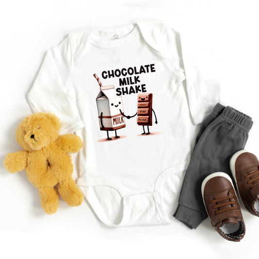 Chocolate Milk Shake | Baby Graphic Long Sleeve Onesie