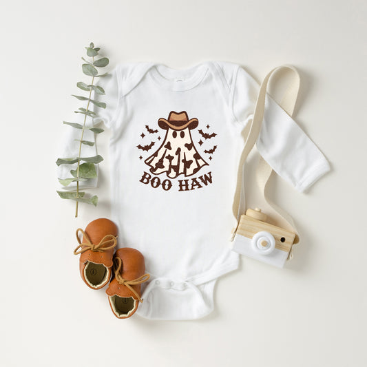Boo Haw Ghost | Baby Graphic Long Sleeve Onesie