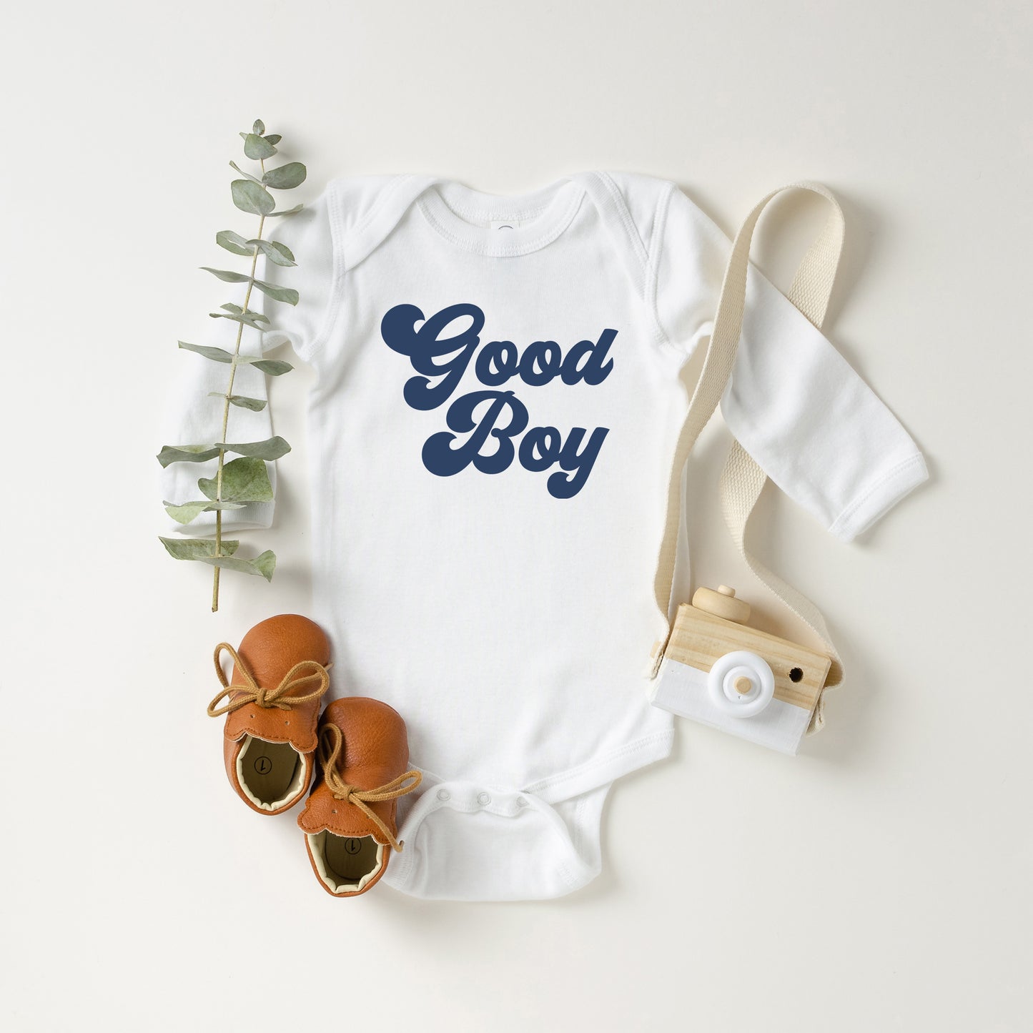 Good Boy Retro | Baby Long Sleeve Onesie