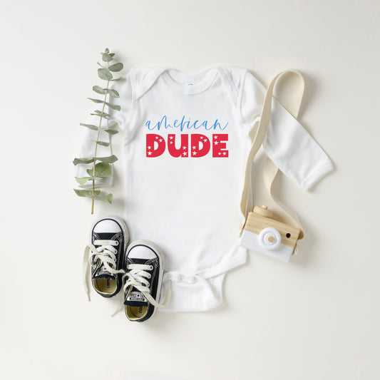 American Dude Pastel | Baby Long Sleeve Onesie