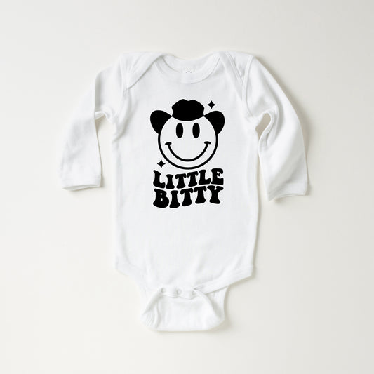 Little Bitty Smiley | Baby Long Sleeve Onesie