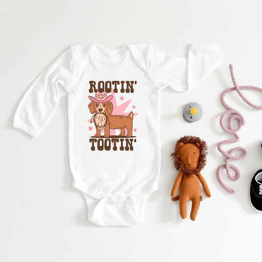 Rootin' Tootin' Dog | Baby Long Sleeve Onesie