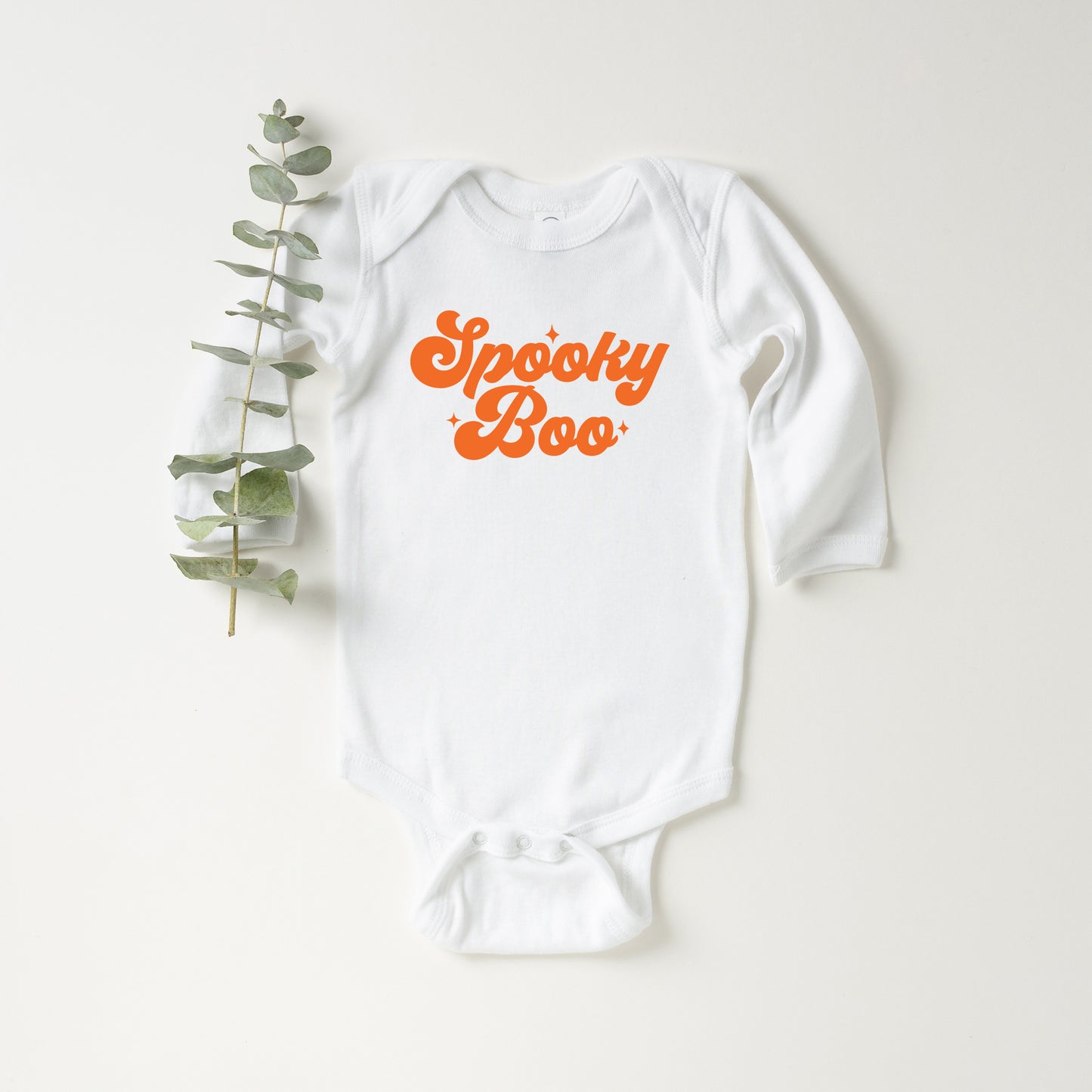 Spooky Boo Stars | Baby Graphic Long Sleeve Onesie