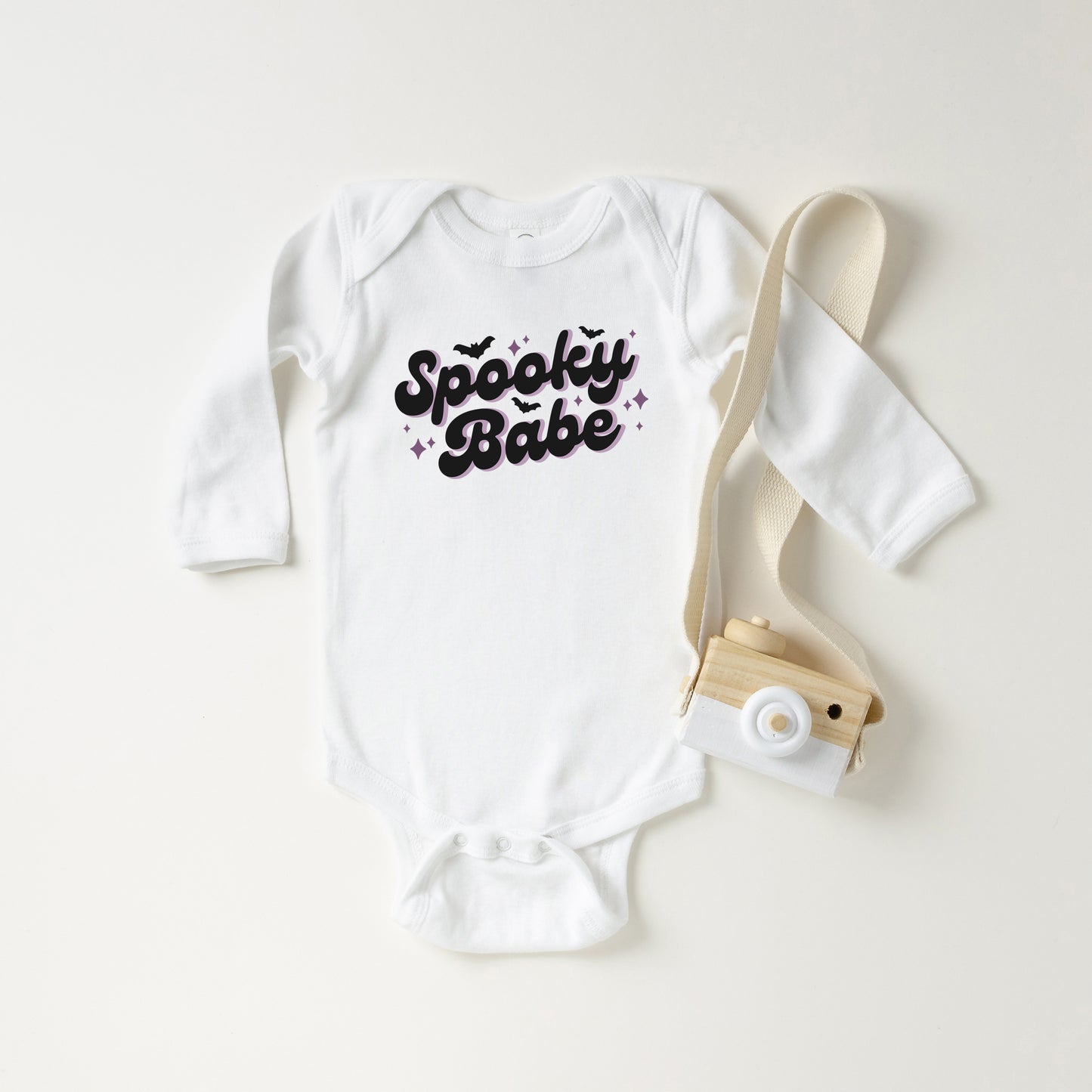 Spooky Babe Purple | Baby Graphic Long Sleeve Onesie