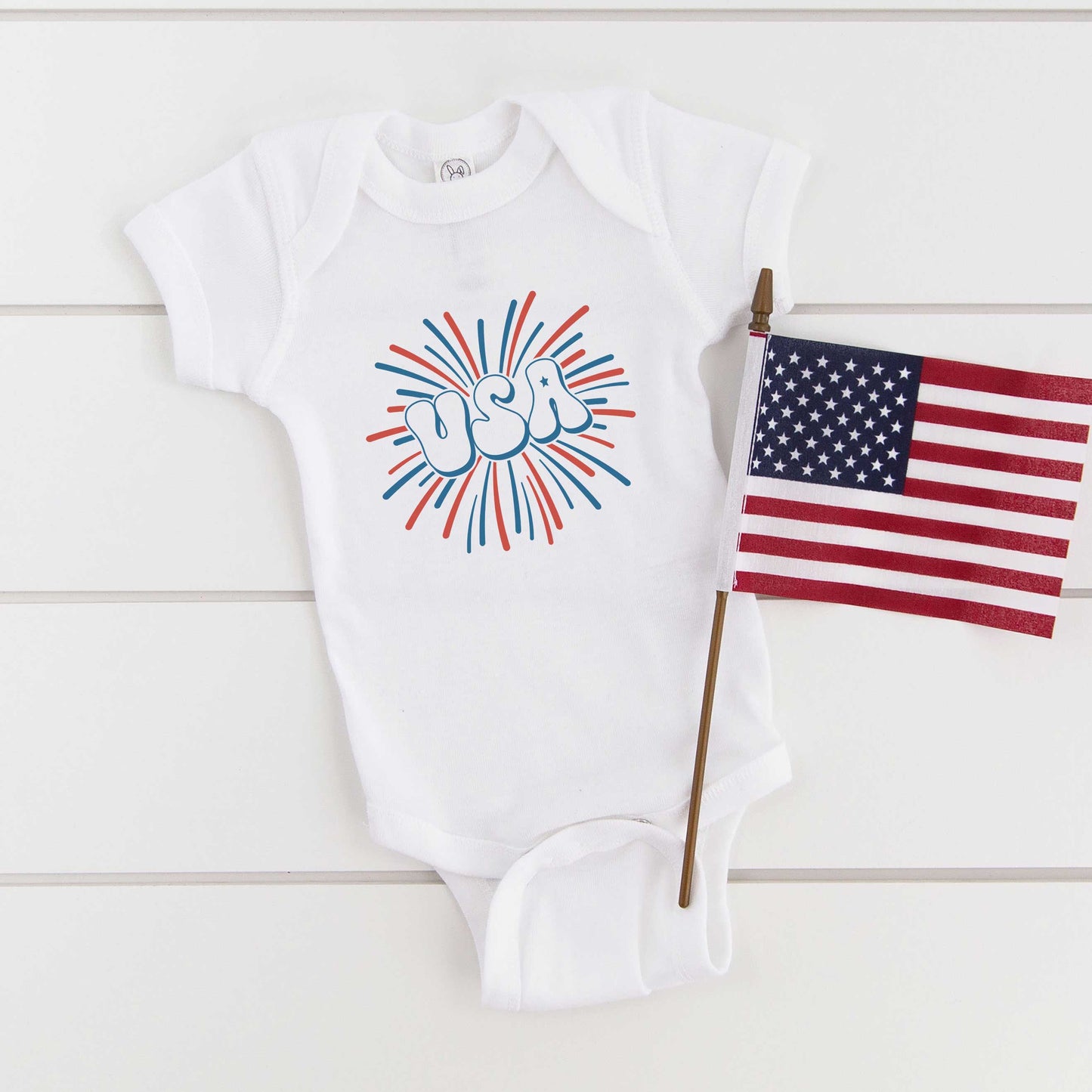 USA Firework | Baby Graphic Short Sleeve Onesie