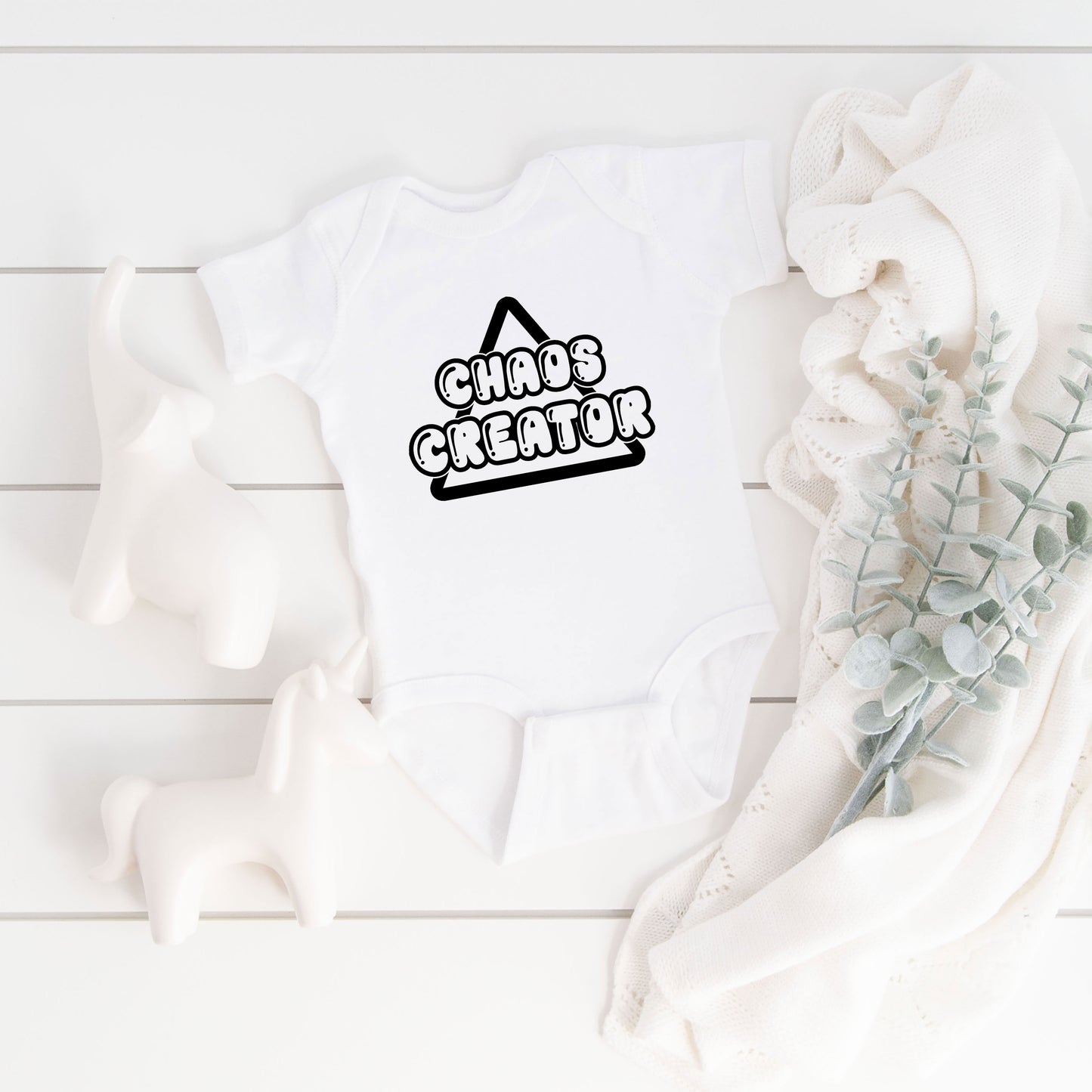 Chaos Creator Triangle | Baby Graphic Short Sleeve Onesie