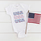 USA Stacked Colorful | Baby Graphic Short Sleeve Onesie