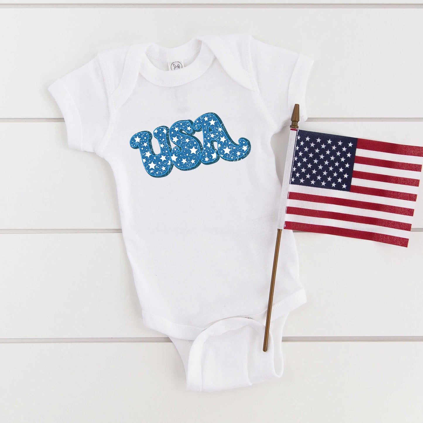 USA Bold Stars | Baby Graphic Short Sleeve Onesie