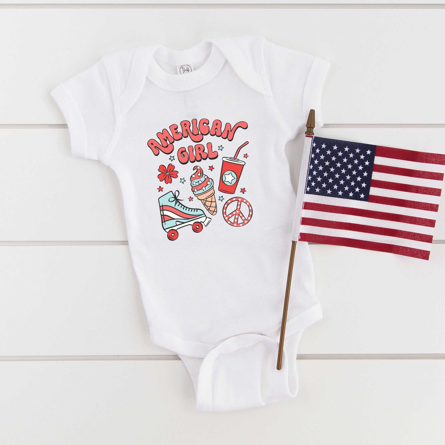 American Girl Ice Cream | Baby Graphic Short Sleeve Onesie