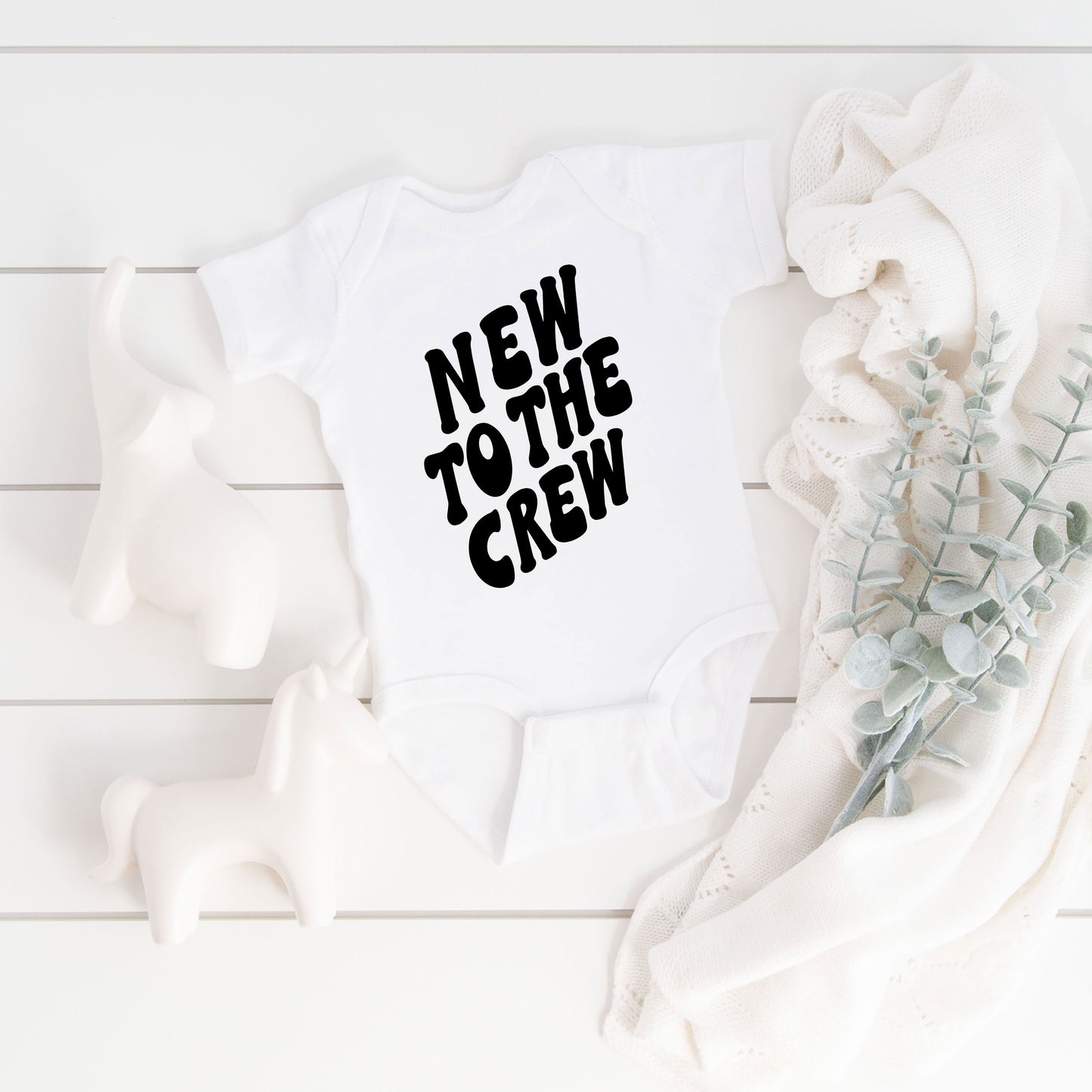 New To The Crew | Baby Graphic Short Sleeve Onesie