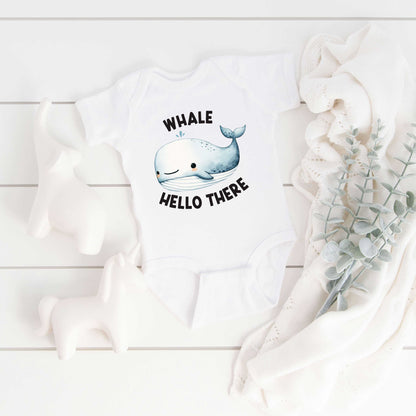 Whale Hello There | Baby Graphic Short Sleeve Onesie