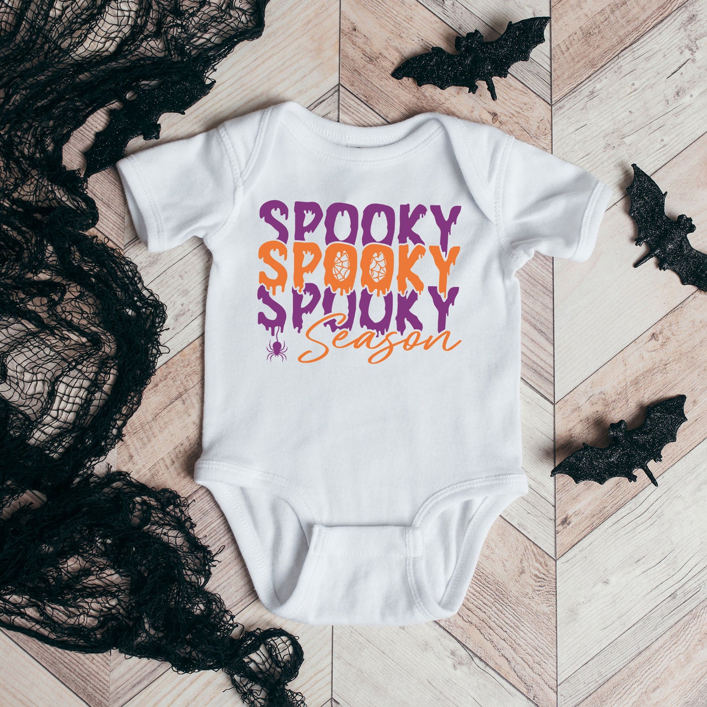 Spooky Season Spider | Baby Graphic Short Sleeve Onesie