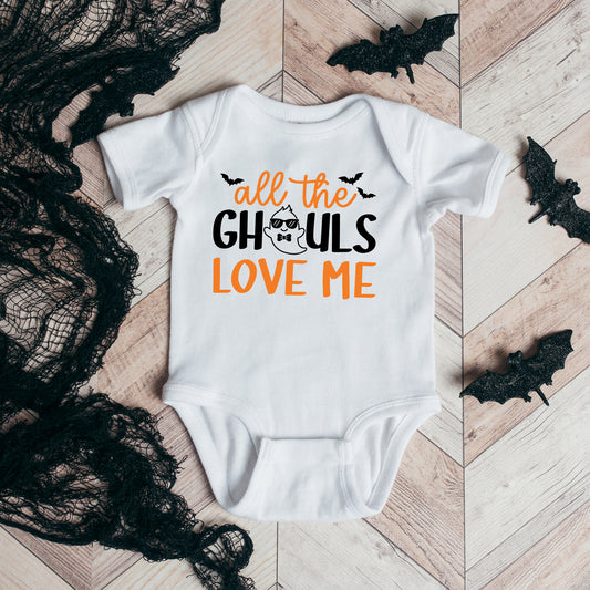 All The Ghouls Love Me Bats | Baby Graphic Short Sleeve Onesie