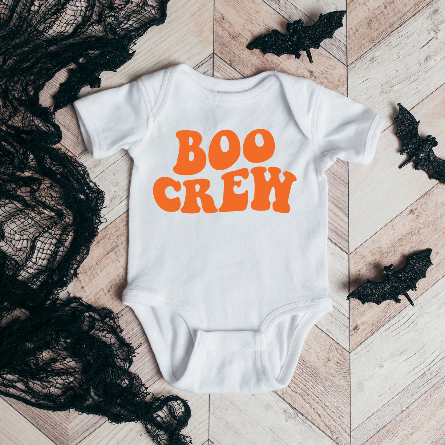 Boo Crew Wavy | Baby Graphic Short Sleeve Onesie