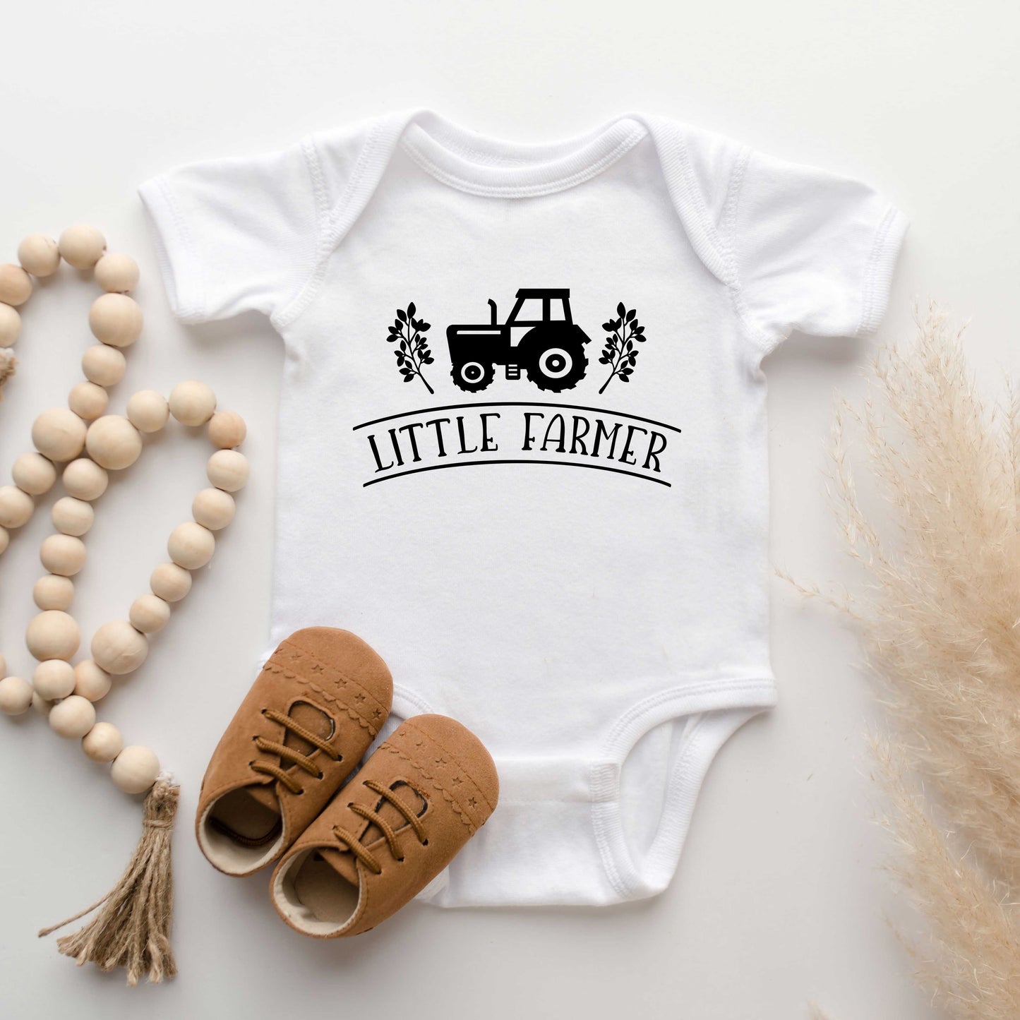 Little Farmer Tractor | Baby Graphic Short Sleeve Onesie