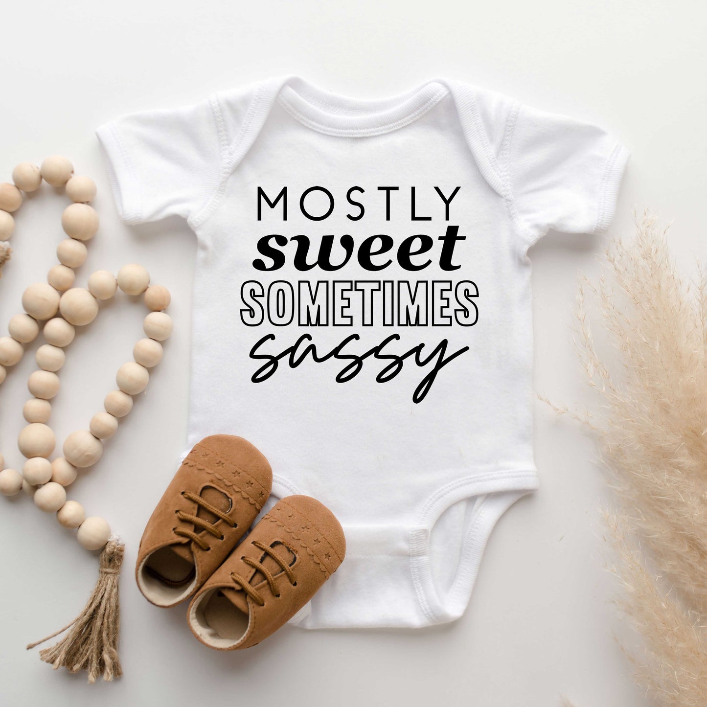 Mostly Sweet | Baby Graphic Short Sleeve Onesie