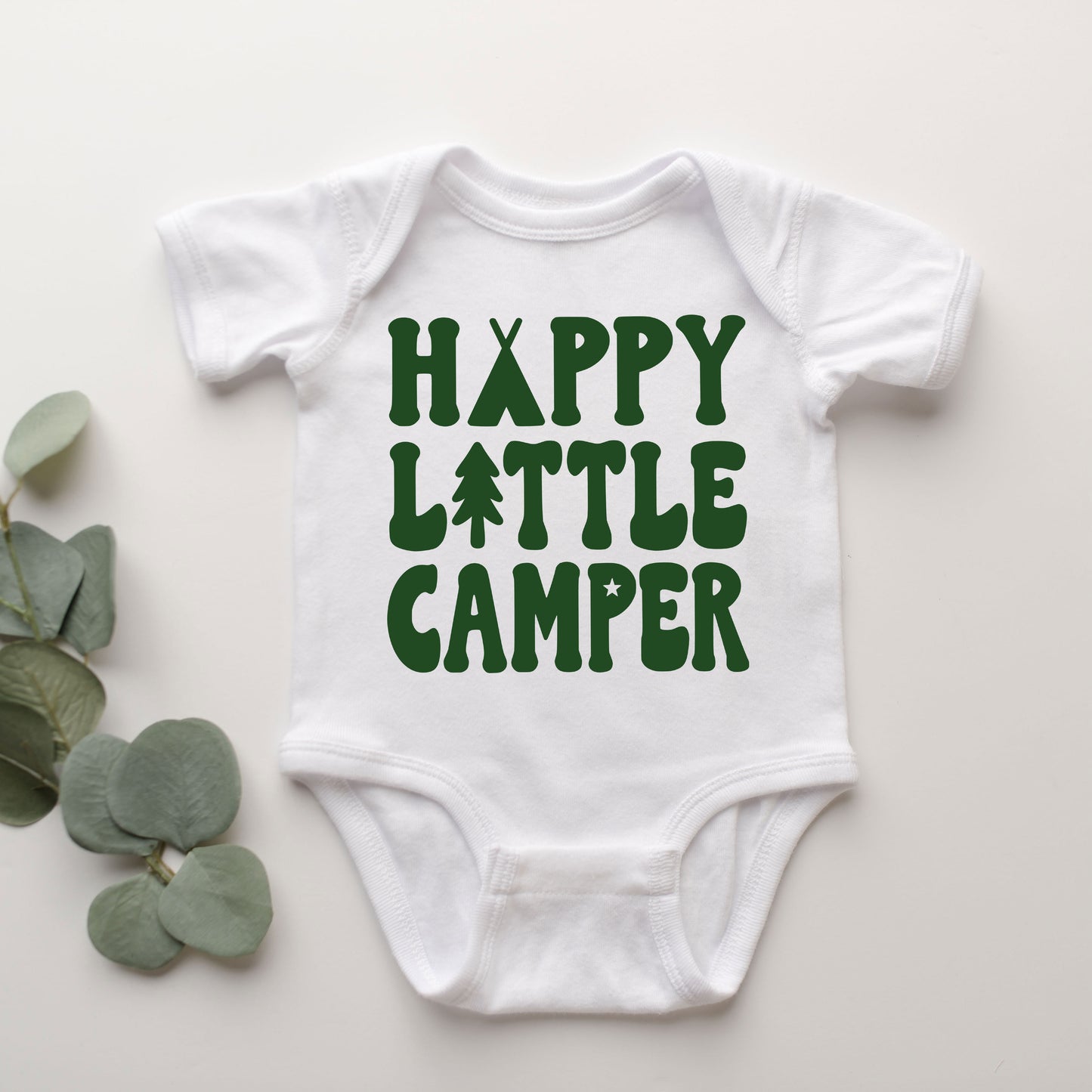 Happy Little Camper | Baby Graphic Short Sleeve Onesie