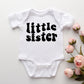 Little Sister Wavy | Baby Graphic Short Sleeve Onesie