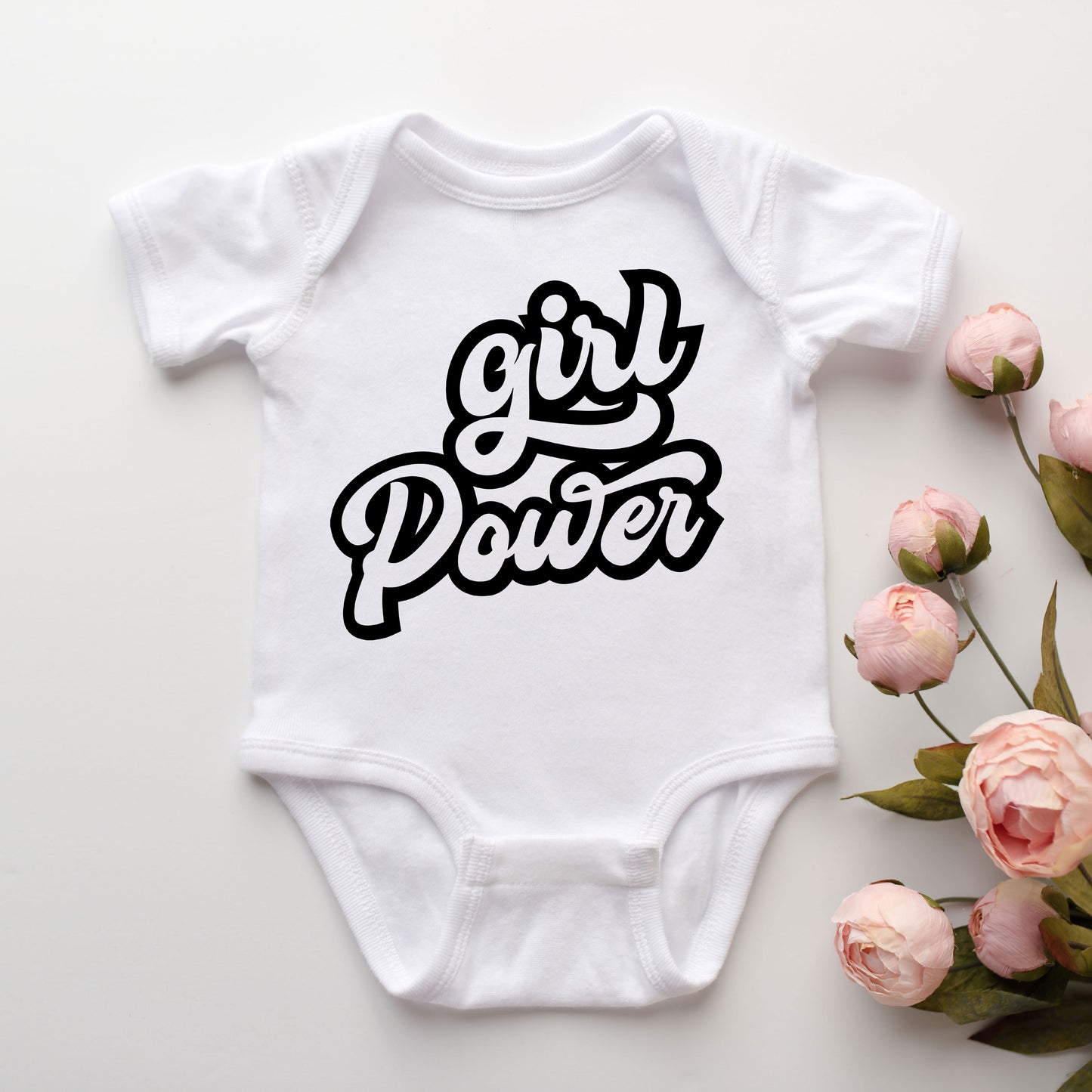 Retro Girl Power | Baby Graphic Short Sleeve Onesie